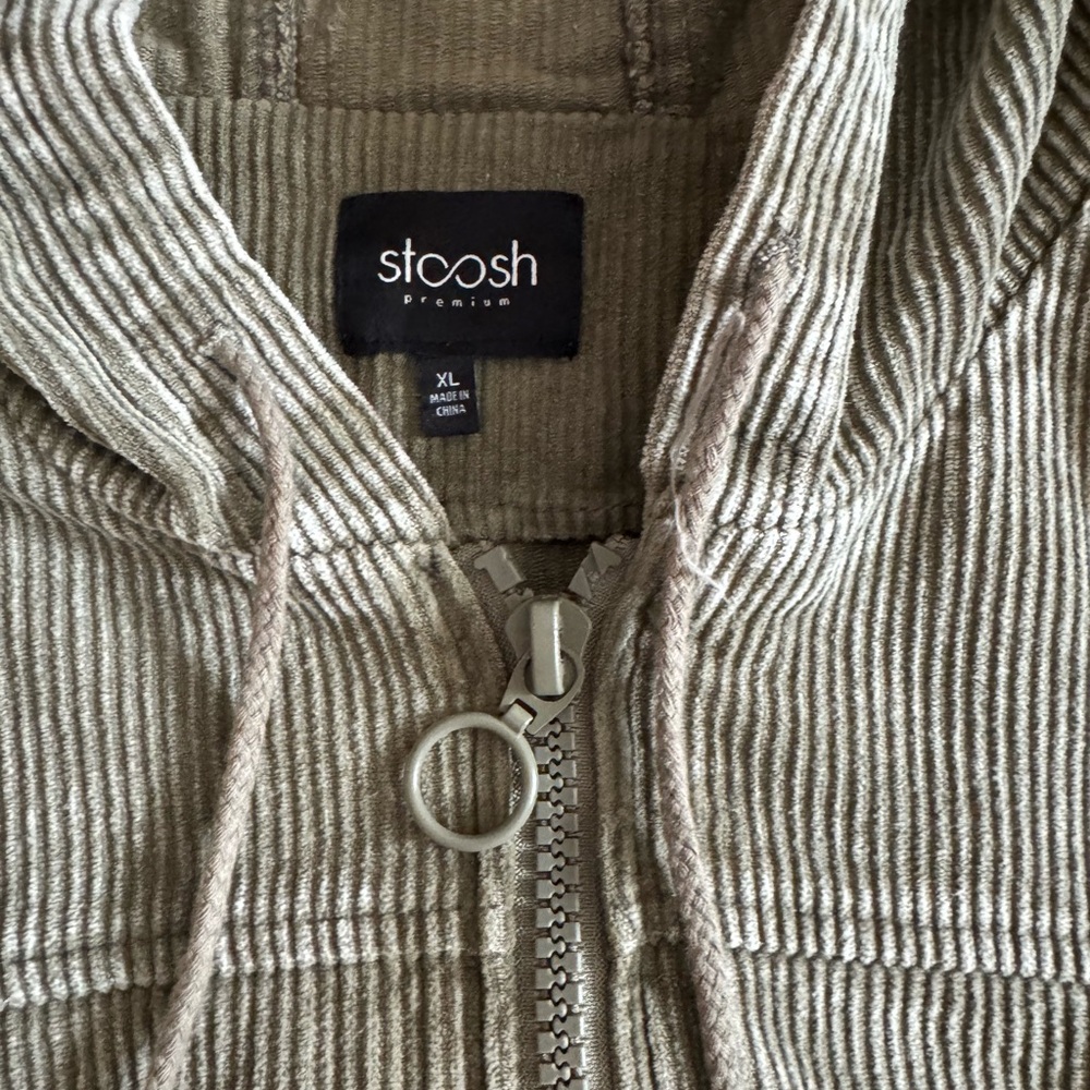 Stoosh Khaki corduroy Zip-Up